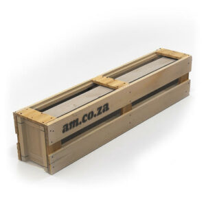 LC-TUBE/CRATE/S: Small Customized Wooden Crate for Laser Tube Transport (Handmade by Demand, No Guarantee on Protection Level)